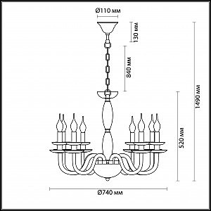 Подвесная люстра Odeon Light Capri 4187/8