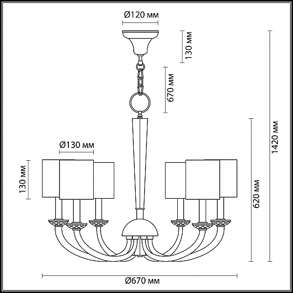 Подвесная люстра Odeon Light Malle 4197/6