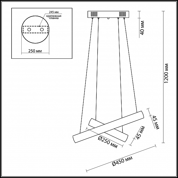 Подвесная светодиодная люстра Constance Odeon Light 4603/54LA