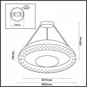 Светильник подвесной Odeon Light Benso 4623/48L