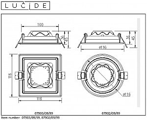 Светильник потолочный Lucide Tendo-Led 07902/09/99