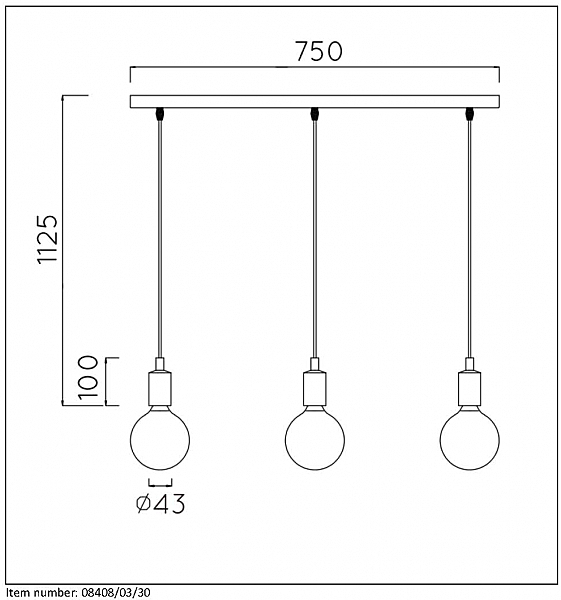 Светильник подвесной Lucide Fix 08408/03/30