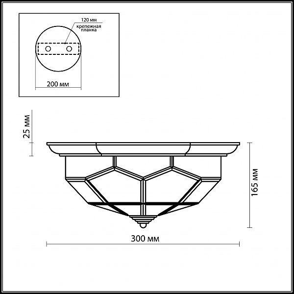 Светильник потолочный Odeon Light CLERK 2271/2C