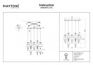 Светильник подвесной Maytoni Roma ARM006PL-07G