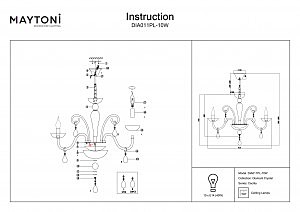 Подвесная люстра Maytoni Cecilia DIA011PL-10W