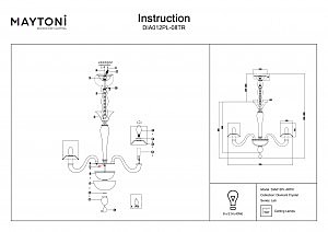 Подвесная люстра Maytoni Leti DIA012PL-08TR