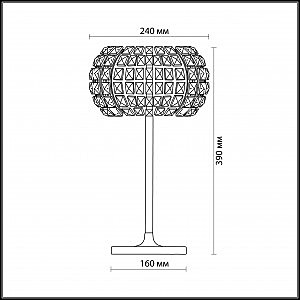 Настольная лампа Odeon Light Crista 1606/3T