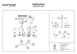 Люстра на штанге Maytoni Martina MOD034PL-05CH