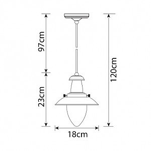 Светильник подвесной Arte Lamp FISHERMAN A5518SP-1AB