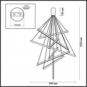 Подвесная люстра Odeon Light Cometa 3860/96B