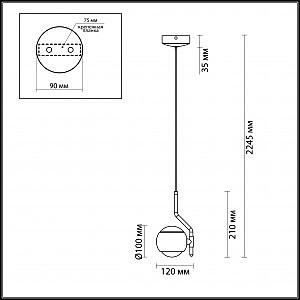 Светильник подвесной Odeon Light Elon 3914/9L