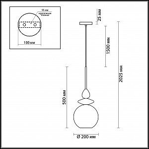 Светильник подвесной Odeon Light Bella 4649/1