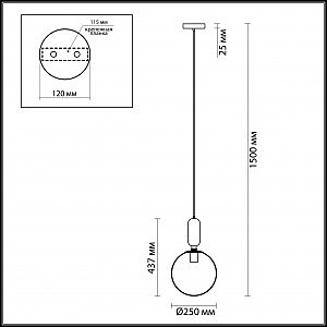 Светильник подвесной Odeon Light Okia 4671/1