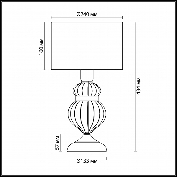 Настольная лампа Odeon Light Lilit 4687/1T