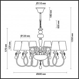 Подвесная люстра Odeon Light Meki 4723/6