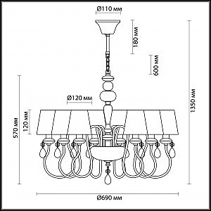 Подвесная люстра Odeon Light Meki 4723/8