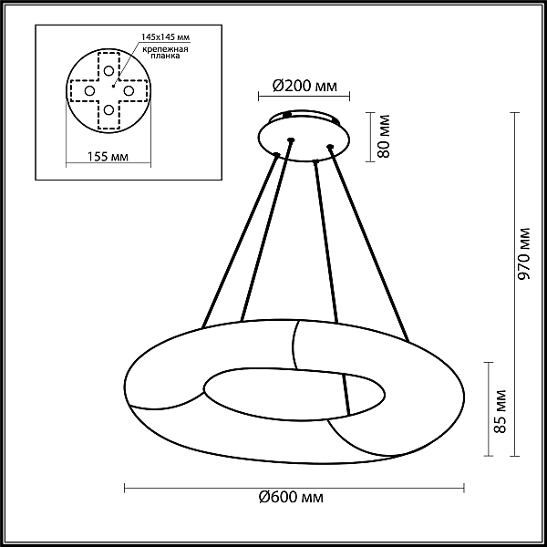 Подвесная люстра Odeon Light Aura 4068/40L