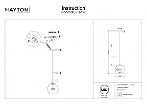 Светильник подвесной Maytoni Cometa MOD055PL-L12G3K