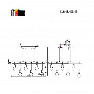 Светильник подвесной Evoluce Bagetti SL1142.403.06