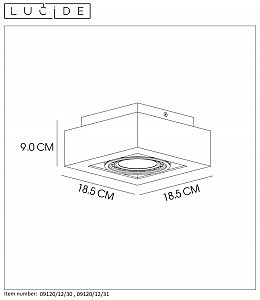 Накладной светильник Lucide Zefix 09120/12/31