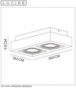 Светильник потолочный Lucide Zefix 09120/24/31
