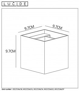 Настенный светильник Lucide Xio 09217/04/97