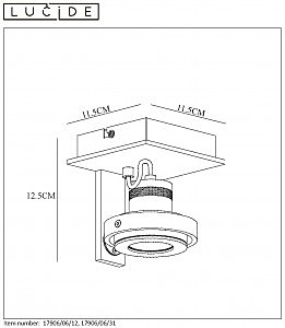 Светильник спот Lucide Landa 17906/06/12