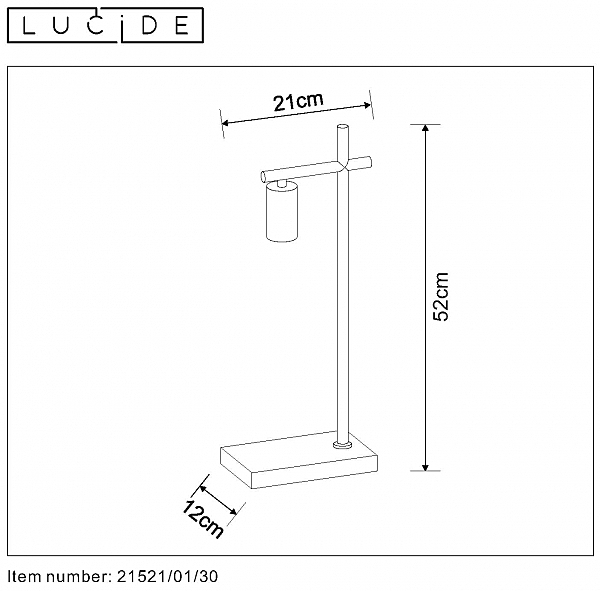 Настольная лампа Lucide Leanne 21521/01/30