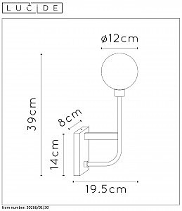 Настенное бра Lucide Berend 30266/01/30