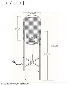 Настольная лампа Lucide Mesh 45785/01/30