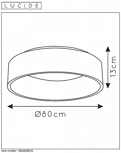 Потолочный светодиодный светильник Lucide Talowe Led 46100/80/31