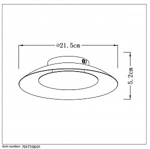 Потолочный светодиодный светильник Lucide Foskal 79177/06/01