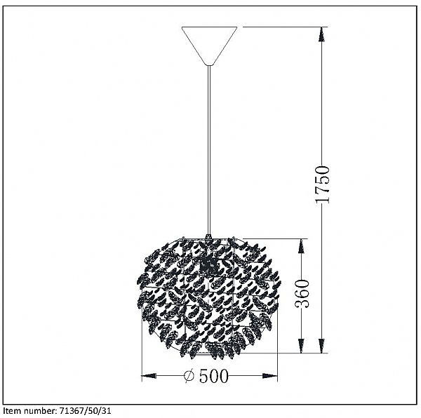 Светильник подвесной Lucide Goosy Soft 71367/50/31