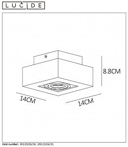 Накладной светильник Lucide Xirax 09119/06/31