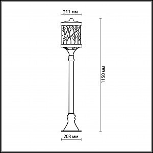 Столб фонарный уличный Odeon Light LAGRA 2287/1A