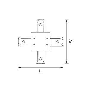 Соединитель X-образный однофазный для встраиваемых треков Lightstar Barra 501147