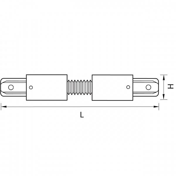 Соединитель регулируемый гибкий однофазный для встраиваемых треков Lightstar Barra 501157