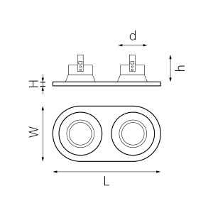 Встраиваемый светильник Lightstar Domino D6560606