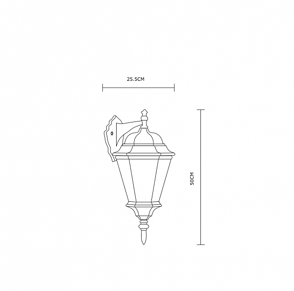 Уличный настенный светильник Arte Lamp Genova A1204AL-1BN