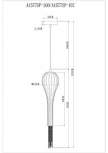 Светильник подвесной Arte Lamp Waterfall A1577SP-1CC