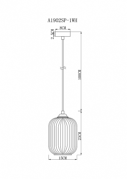Светильник подвесной Arte Lamp Arwen A1902SP-1WH