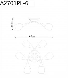 Потолочная люстра Arte Lamp Penny A2701PL-6CC