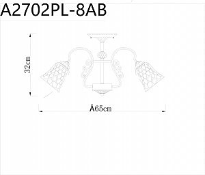 Потолочная люстра Arte Lamp Nicole A2702PL-8AB