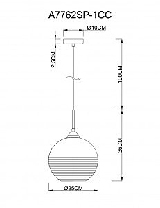 Светильник подвесной Arte Lamp Wave A7762SP-1CC