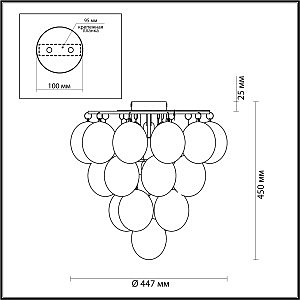 Потолочная люстра Odeon Light Grape 4812/6C