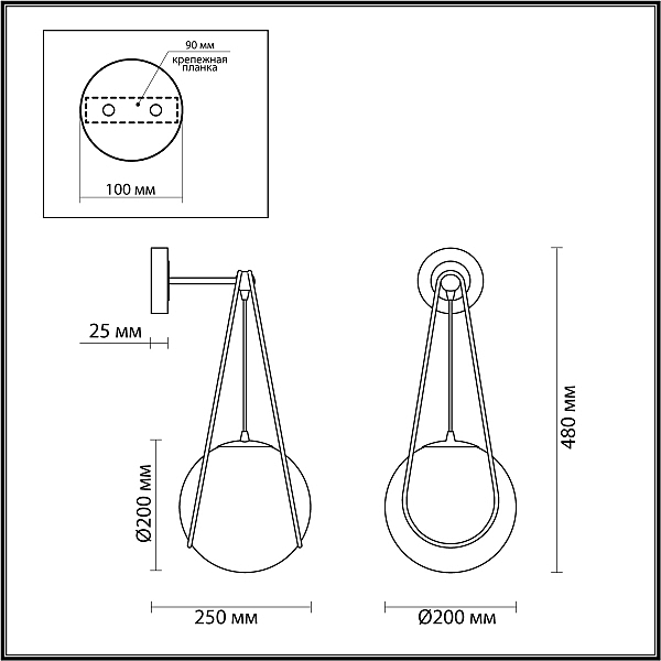 Настенное бра Odeon Light Carol 4268/1W