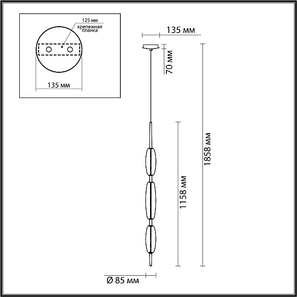 Светильник подвесной Odeon Light Spindle 4793/28L