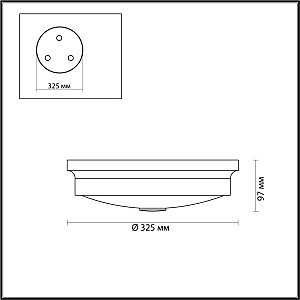 Настенно потолочный светильник Odeon Light Marsei 4824/3C