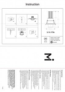 Встраиваемый светильник Maytoni Elem DL052-L12B3K