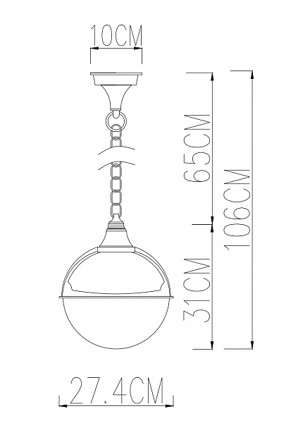 Уличный подвесной светильник Arte Lamp MONACO A1495SO-1WG